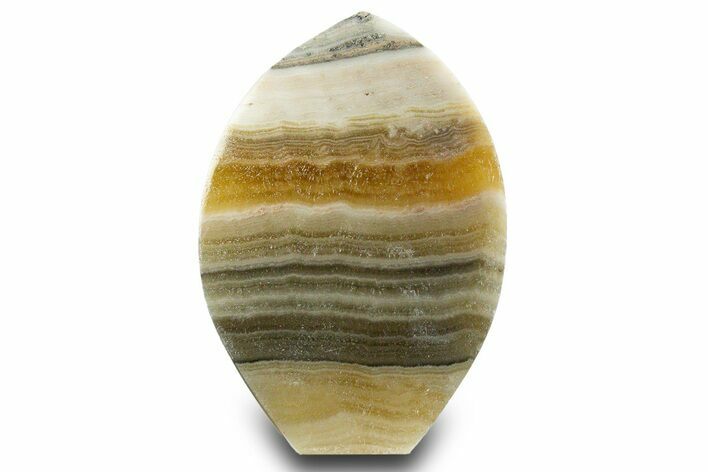 Polished Zebra Calcite Flame - Mexico #323284